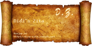 Diós Zita névjegykártya