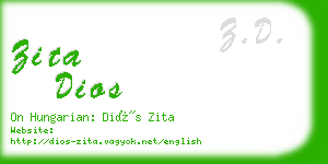 zita dios business card