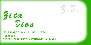 zita dios business card